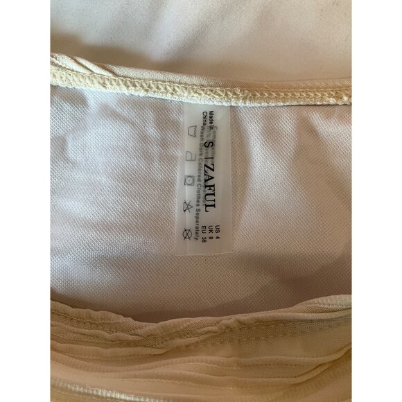 Zaful Forever Young Women's ivory  Ribbed Bikini Set - Picture 5 of 6